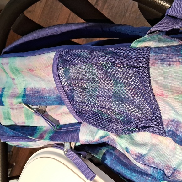 JanSport 5 pocket multicolor backpack with water bottle holder - Picture 9 of 9